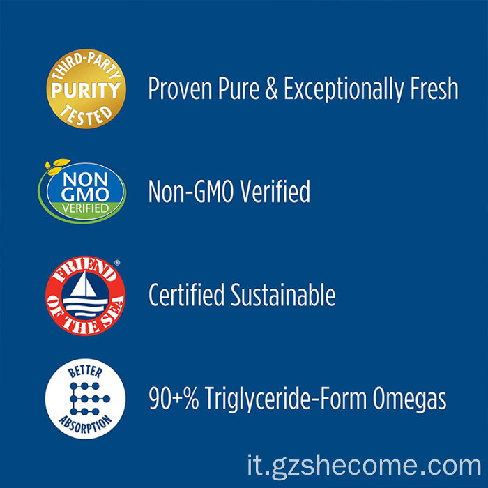 Omega 3 Softgels Integratore di olio di pesce ad alta potenza